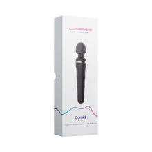 Aparat de masaj LOVENSE Domi 2 Wand Vibrator, control prin aplicație, funcții de vibrație nelimitate, sincronizare cu muzică, negru