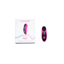 Stimulator LOVENSE - FERRI, control prin aplicatie, pentru stimularea clitorisului, 11.5 cm, culoarea roz cu negru