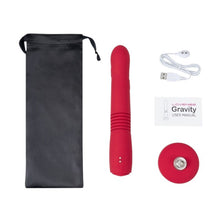 Vibrator LOVENSE Gravity, control prin aplicație, cu funcție de penetrare automată, vibrații nelimitate, 27 cm, roșu