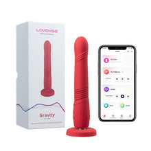Vibrator LOVENSE Gravity, control prin aplicație, cu funcție de penetrare automată, vibrații nelimitate, 27 cm, roșu