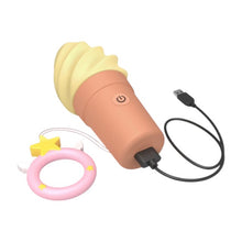 Stimulator clitoris LOVE TO LOVE Cand’Ice Vanilla Pop, în formă de înghețată, 10 funcții de vibrație, culoare crem