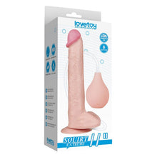 Dildo realist cu funcție de ejaculare LOVETOY Squirt Extreme 11”, bază cu ventuză pentru fixare, culoarea pielii, 28 cm