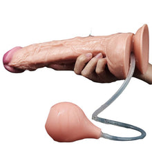 Dildo realist cu funcție de ejaculare LOVETOY Squirt Extreme 11”, bază cu ventuză pentru fixare, culoarea pielii, 28 cm