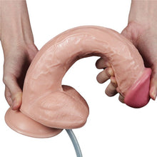 Dildo realist cu funcție de ejaculare LOVETOY Squirt Extreme 11”, bază cu ventuză pentru fixare, culoarea pielii, 28 cm