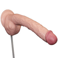 Dildo realist cu funcție de ejaculare LOVETOY Squirt Extreme 11”, bază cu ventuză pentru fixare, culoarea pielii, 28 cm