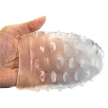 Masturbator manual LOVETOY Training Master Stamina Nodules, din TPE transparent, în formă de ou, lungime 13 cm (roșu)