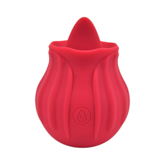 Stimulator clitoris LOVING JOY Rose, cu funcție de simulare sex oral, 10 funcții de vibrație, în formă de trandafir, roșu