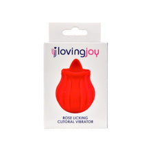 Stimulator clitoris LOVING JOY Rose, cu funcție de simulare sex oral, 10 funcții de vibrație, în formă de trandafir, roșu