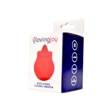 Stimulator clitoris LOVING JOY Rose, cu funcție de simulare sex oral, 10 funcții de vibrație, în formă de trandafir, roșu