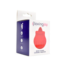 Stimulator clitoris LOVING JOY Rose, cu funcție de simulare sex oral, 10 funcții de vibrație, în formă de trandafir, roșu
