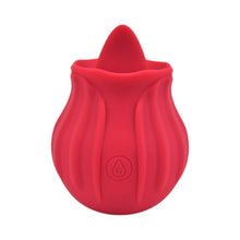 Stimulator clitoris LOVING JOY Rose, cu funcție de simulare sex oral, 10 funcții de vibrație, în formă de trandafir, roșu