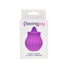 Stimulator clitoris LOVING JOY Rose, cu funcție de simulare sex oral, 10 funcții de vibrație, în formă de trandafir, mov