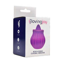 Stimulator clitoris LOVING JOY Rose, cu funcție de simulare sex oral, 10 funcții de vibrație, în formă de trandafir, mov