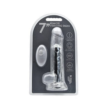 Vibrator LOVING JOY 7” Remote Vibrating Dildo, cu telecomandă și ventuză pentru fixare, 10 funcții de vibrație, transparent