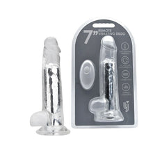Vibrator LOVING JOY 7” Remote Vibrating Dildo, cu telecomandă și ventuză pentru fixare, 10 funcții de vibrație, transparent