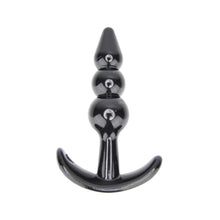 Set Plug Anal LovingJoy - Training, material moale si flexibil, negru, 12.75 cm, 11 cm, 9.5 cm, 9 cm