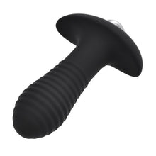 Vibrator anal LOVING JOY Swirl Vibrating Butt Plug, 7 funcții de vibrație, lungime 14.5 cm, diametru 3.5 cm, negru