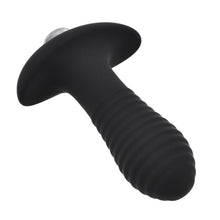 Vibrator anal LOVING JOY Swirl Vibrating Butt Plug, 7 funcții de vibrație, lungime 14.5 cm, diametru 3.5 cm, negru