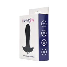 Vibrator anal LOVING JOY Swirl Vibrating Butt Plug, 7 funcții de vibrație, lungime 14.5 cm, diametru 3.5 cm, negru