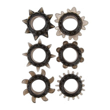Set 6 inele pentru penis LOVING JOY Textured Rings (6 pack), din TPE, cu texturi variate, culoare negru