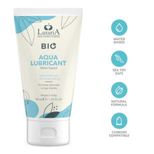Lubrifiant LUXURIA Bio Aqua Lubricant, formulă naturală pe bază de apă, cu efect de lungă durată, 50 ml (albastru)