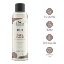 Ulei de masaj LUXURIA Bio Dark Forest, cu uleiuri naturale, fără parabeni, aromă floral și lemnoasă, 100 ml (maro)