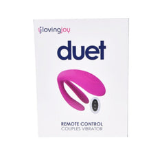 Vibrator Loving Joy - Duet Remote Control, ideeal pentru cupluri, 10.5 cm, mov