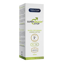 Gel MEDICA-GROUP Super Orgasm Stop, pentru întârzierea ejaculării, efect ușor de răcire, cu aloe vera și mușețel, 150 ml
