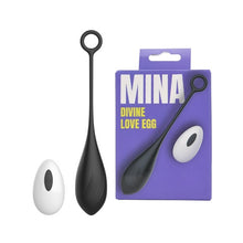 Ou vibrator MINA Divine Love Egg, control prin telecomandă, 10 funcții de vibrație, rezistent la apă, negru