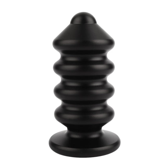 Plug anal MR. STEEL Ass Blaster Medium, în formă de șurub, diametru 5 cm, lungime 10.8 cm (mediu), negru
