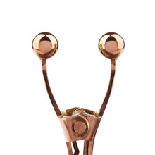 Clești MR. STEEL Balls & Nipple Clamps, utilizare pe testicule sau sfârcuri în jocuri BDSM, din oțel inoxidabil, roz auriu