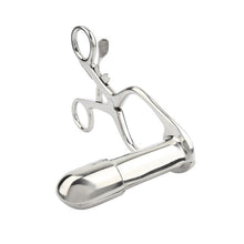 Plug anal MR. STEEL Barr Rectal Speculum Small, în formă de specul, din oțel inoxidabil, lungime 15 cm (mic), argintiu