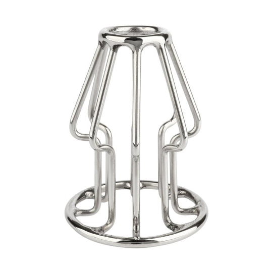 Plug anal MR. STEEL Trapezoid Wire Plug Small, design deschis cu tije din oțel inoxidabil, lungime 8 cm (mic), argintiu