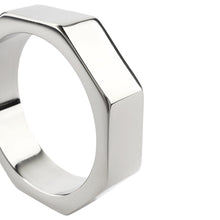 Inel pentru penis MR. STEEL Nut C-Ring, în formă de piuliță, din oțel inoxidabil, diametru 5 cm (mare), argintiu