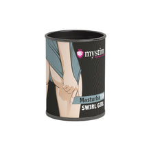 Masturbator manual MYSTIM MasturbaTIN Swirl Girl, din TPE texturat pentru stimulare intensă, alb