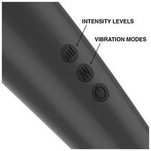 Aparat de masaj NAOMI WAND Super Strong, tip Hitachi, pentru corp si zone intime, 20 functii de vibratie, negru