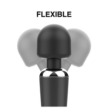 Aparat de masaj NAOMI WAND Super Strong, tip Hitachi, pentru corp si zone intime, 20 functii de vibratie, negru