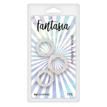 Set 3 inele pentru penis NS NOVELTIES Fantasia, din material flexibil, diametre progresive 2 - 2.3 cm, alb transparent