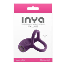 Inel vibrator pentru penis și testicule NS NOVELTIES Inya Valiant, 7 funcții de vibrație, 3 viteze, din silicon, mov