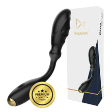 Vibrator NAPPEX Dios, cu stimulator spot, pentru stimularea punctului G și punctului P, 9 funcții de vibrație, culoare negru