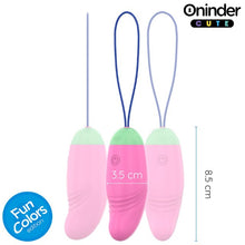 Ou vibrator ONINDER Love Pleasure Fun Colors, control prin aplicație, cu funcție de rotație 360°, din silicon, roz deschis