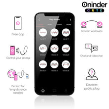 Ou vibrator ONINDER Love Pleasure Fun Colors, control prin aplicație, cu funcție de rotație 360°, din silicon, roz deschis