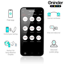 Ou vibrator ONINDER Love Pleasure Fun Colors, control prin aplicație, cu funcție de vibrații în valuri, din silicon, albastru deschis