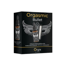 Set ORGIE Orgasmic Bullet, gel intim Orgasm Drops Intense cu efect de răcire și încălzire + vibrator bullet cu 10 funcții de vibrație (gri)
