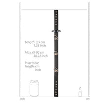 Curea sexy OUCH! Cuff Belt, pentru jocuri erotice BDSM, cu cătușe și inele de prindere, mărime ajustabilă, negru cu argintiu