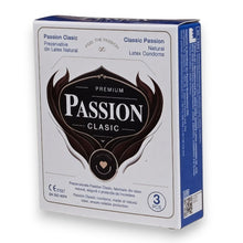 Prezervative PASSION Clasic, din latex natural, lubrifiate și rezistente, diametru 52 mm, 3 buc