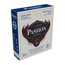 Prezervative PASSION Clasic, din latex natural, lubrifiate și rezistente, diametru 52 mm, 3 buc