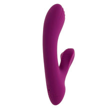 Vibrator rabbit PLAYBOY Bitty Bunny, pentru stimulare clitoris și punctul G, 7 funcții de vibrație, design cu striații, mov