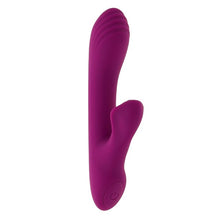 Vibrator rabbit PLAYBOY Bitty Bunny, pentru stimulare clitoris și punctul G, 7 funcții de vibrație, design cu striații, mov