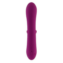 Vibrator rabbit PLAYBOY Bitty Bunny, pentru stimulare clitoris și punctul G, 7 funcții de vibrație, design cu striații, mov